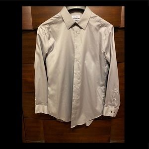 Calvin Klein Men’s Grey Button Down Shirt 16 32/33